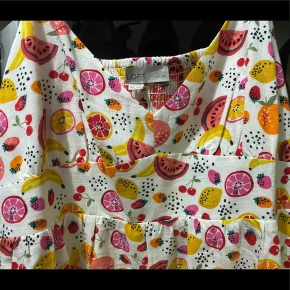 PETITE FRUIT SALAD PEPLUM CAMI - Picture 2 of 6